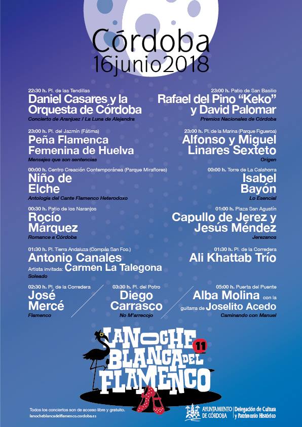 El flamenco, protagonista de la Noche blanca de Córdoba 